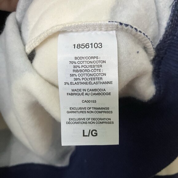 New Champion Rugby Shirt Womens L Navy White Stripe Collegiate Preppy Sweatshirt - Picture 4 of 8